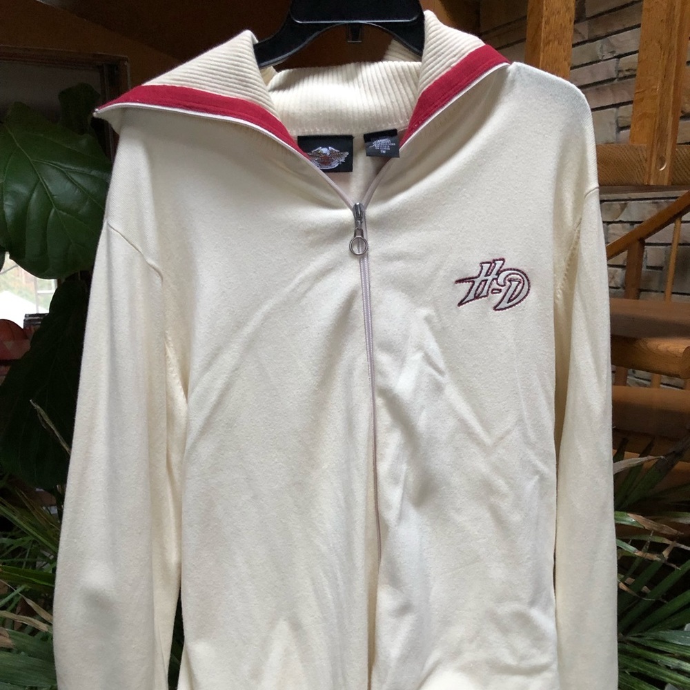 Harley Davidson light Weight Vanilla Zipper Top